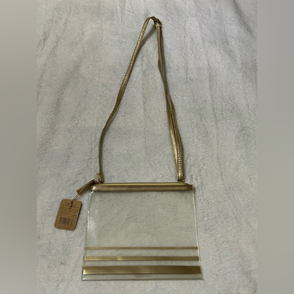 Karma Gold and Clear Crossbody Bag NWT